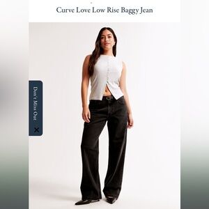 Abercrombie & Fitch Curve Love Low Rise Baggy Jean
